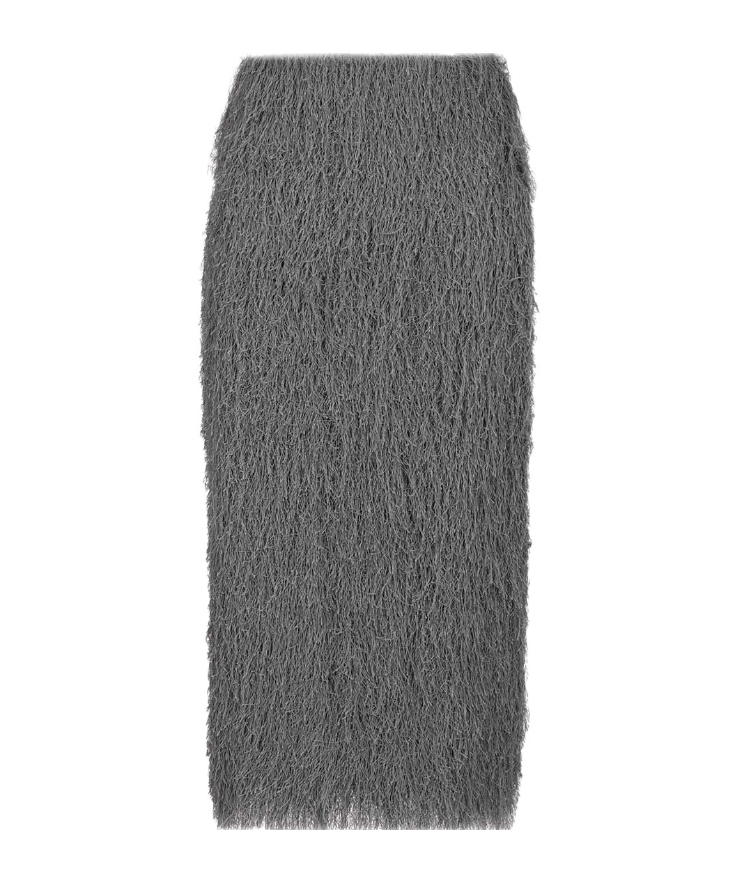 Dries Van Noten Women 'sokna Tris' Grey Skirt With Brushed Effect In Tech Fabric Woman In Gray