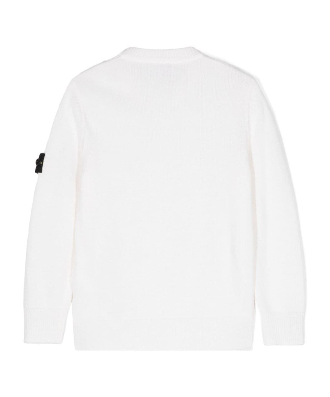 Stone Island Crew Neck Basic Fleece In White