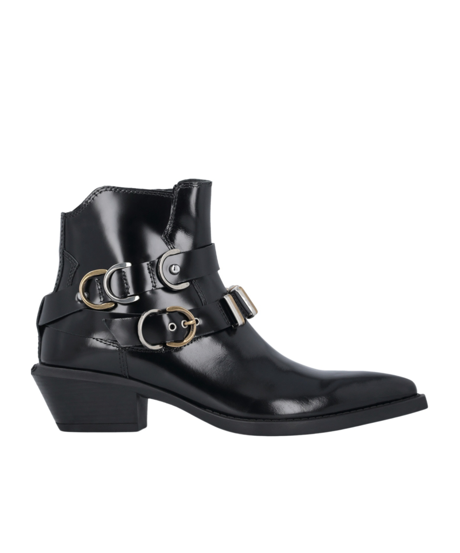 Pinko Pointed Ankle Boots In Black
