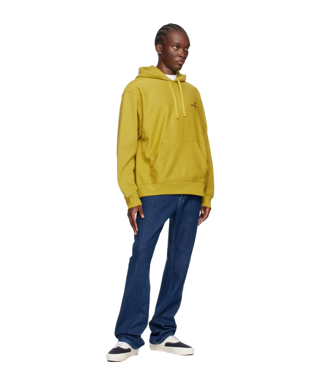 Carhartt Long-sleeved Hooded Hoodie In Yellow