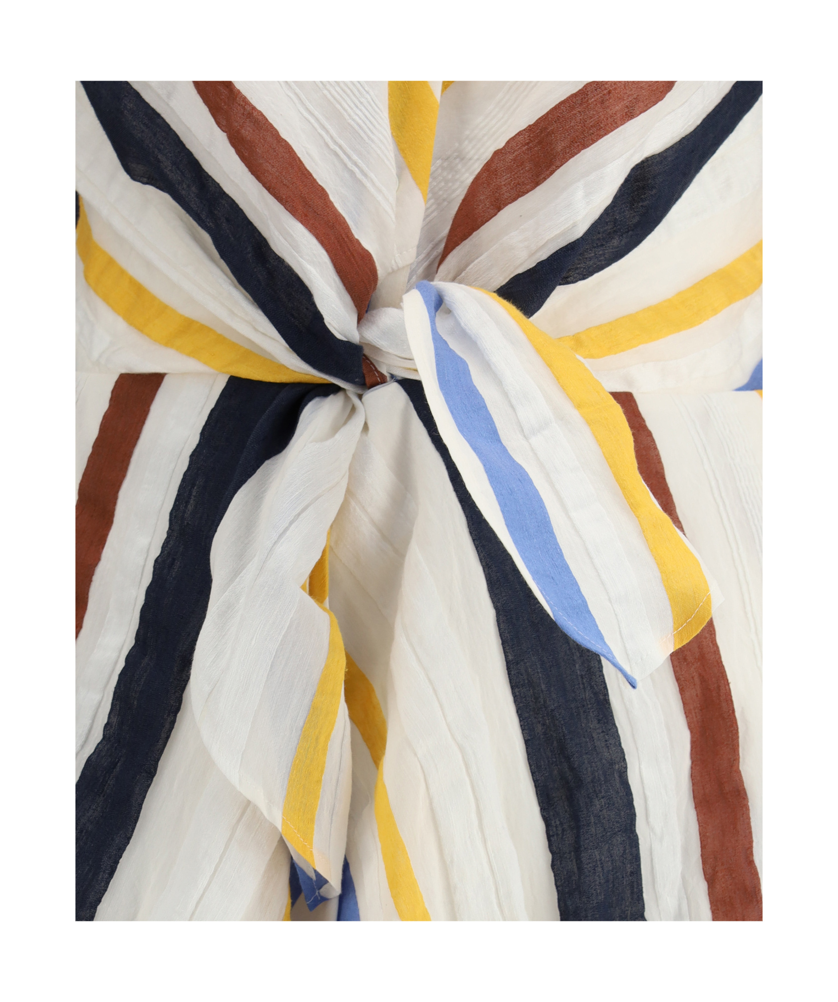 Sara Roka Striped Midi Dress In Multicolor