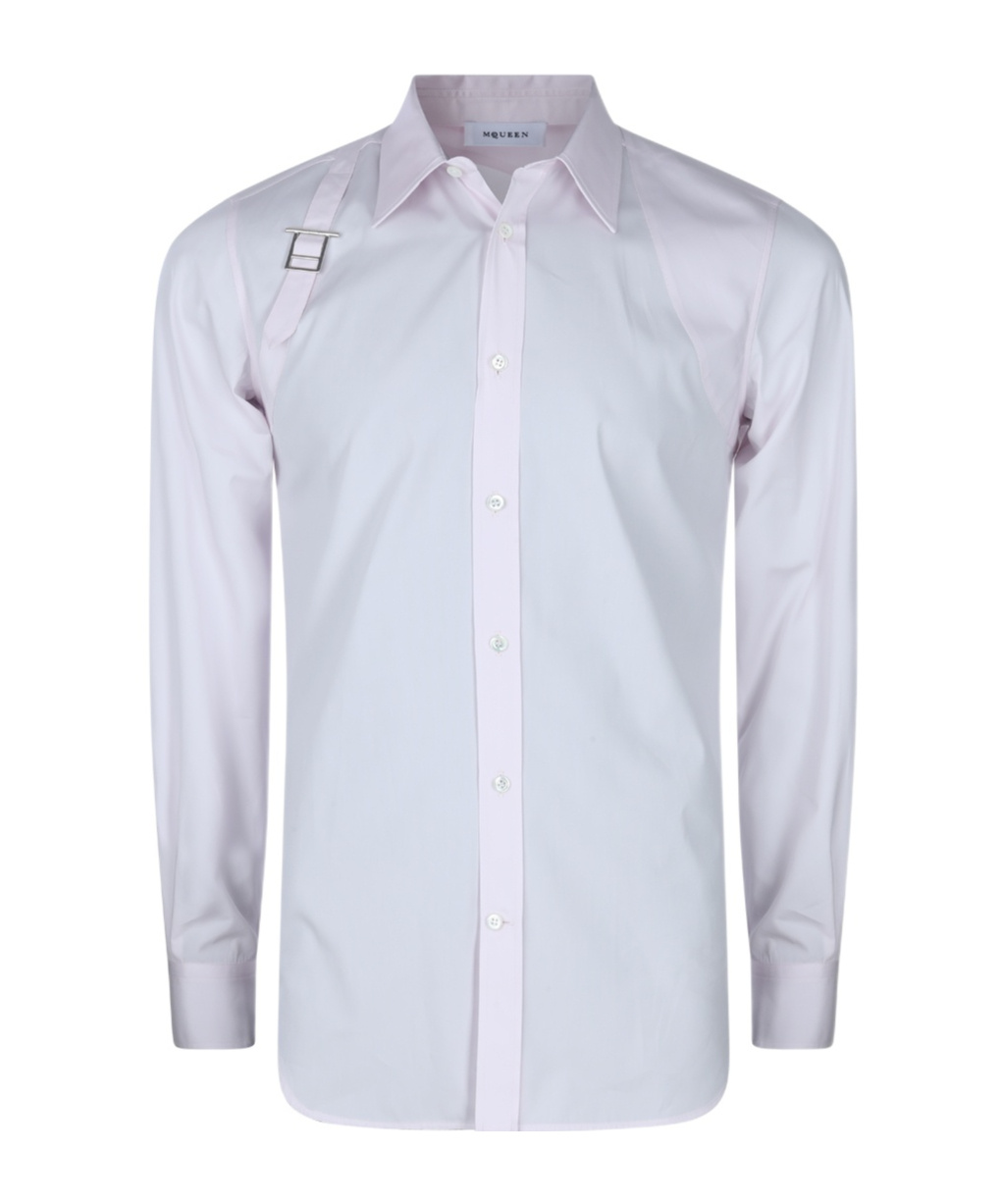 Alexander Mcqueen T-bar Harness Buttoned Shirt In Blue