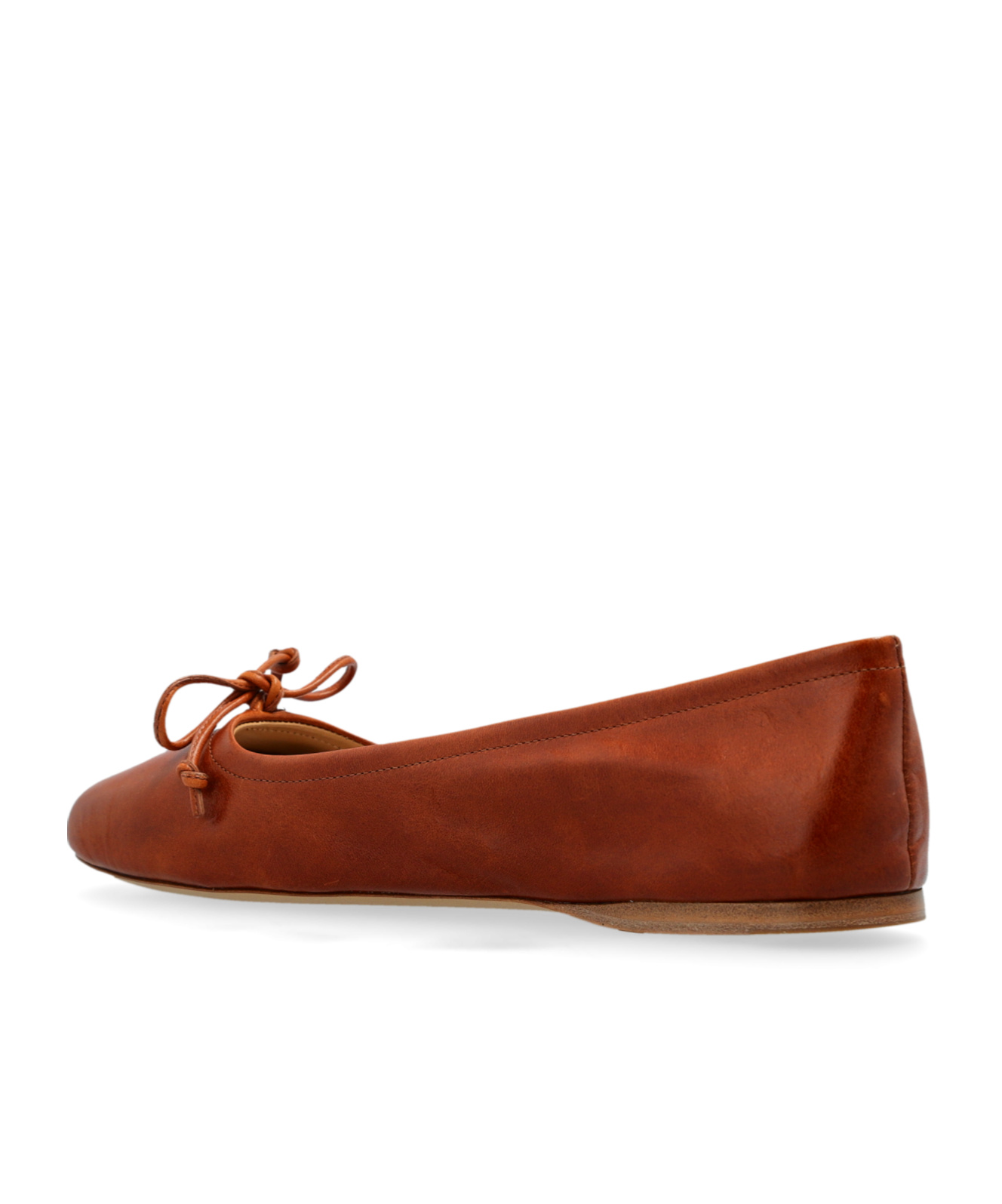 Jw Anderson Round Head Ballet Shoes In Brown