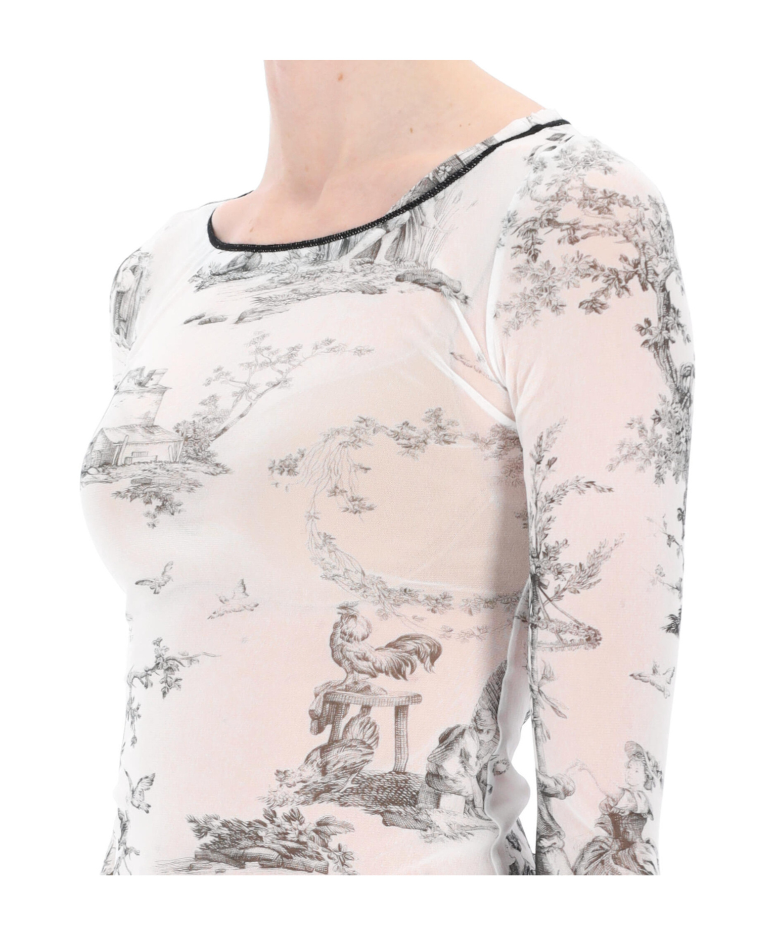 Philosophy Di Lorenzo Serafini Toile De Jouy-print Top In Blue