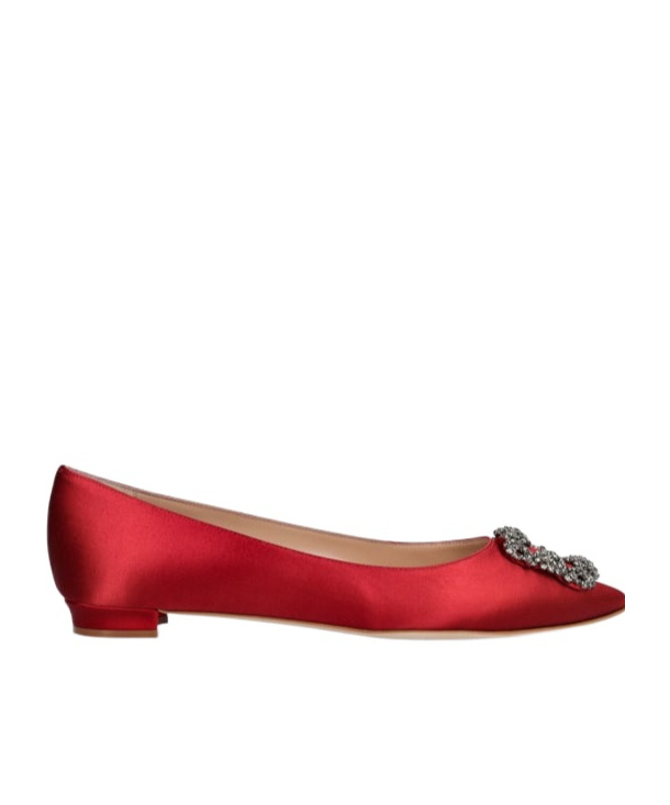 Manolo Blahnik Hangisi Flat Shoes With Shallow Mouth