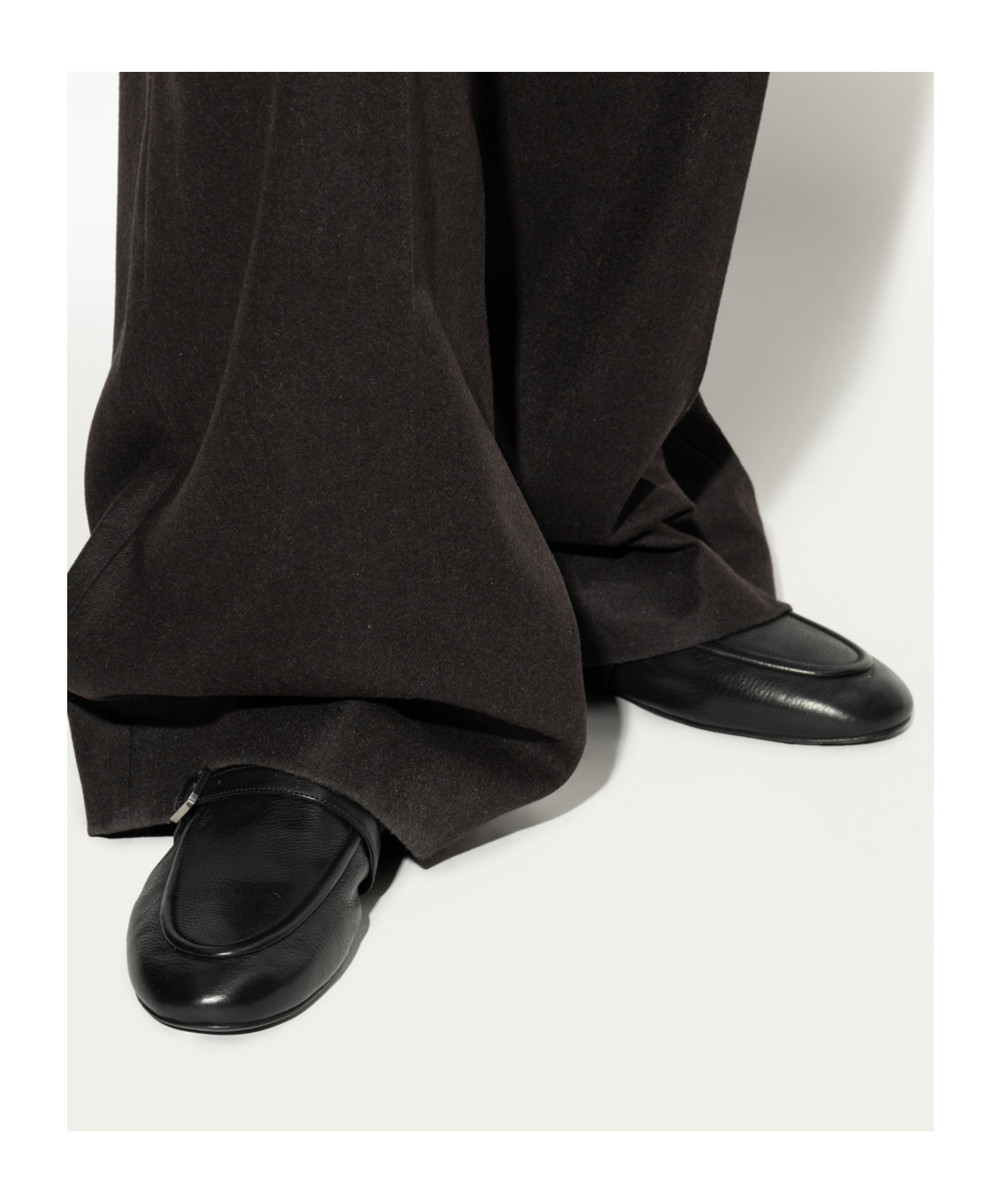 Marsèll Round Toe Leather Loafers With Buckle Detail In Black