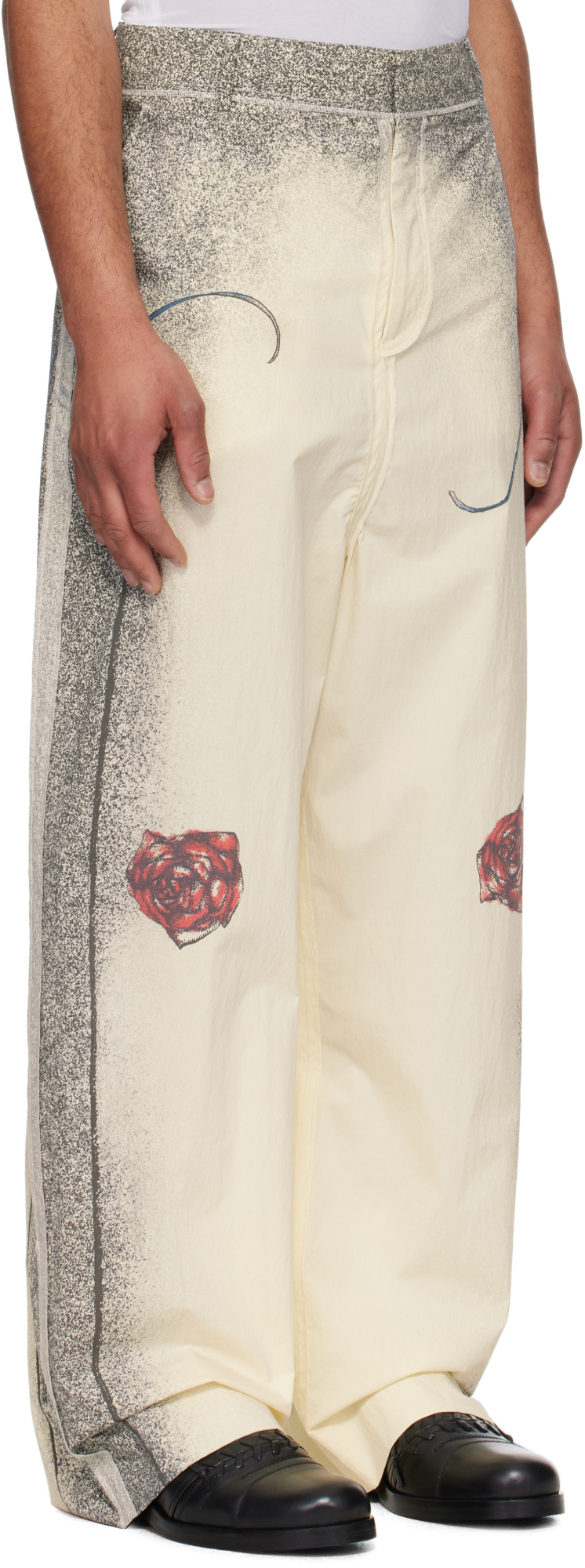 Jean Paul Gaultier Multi-tattoo Trousers In Nude