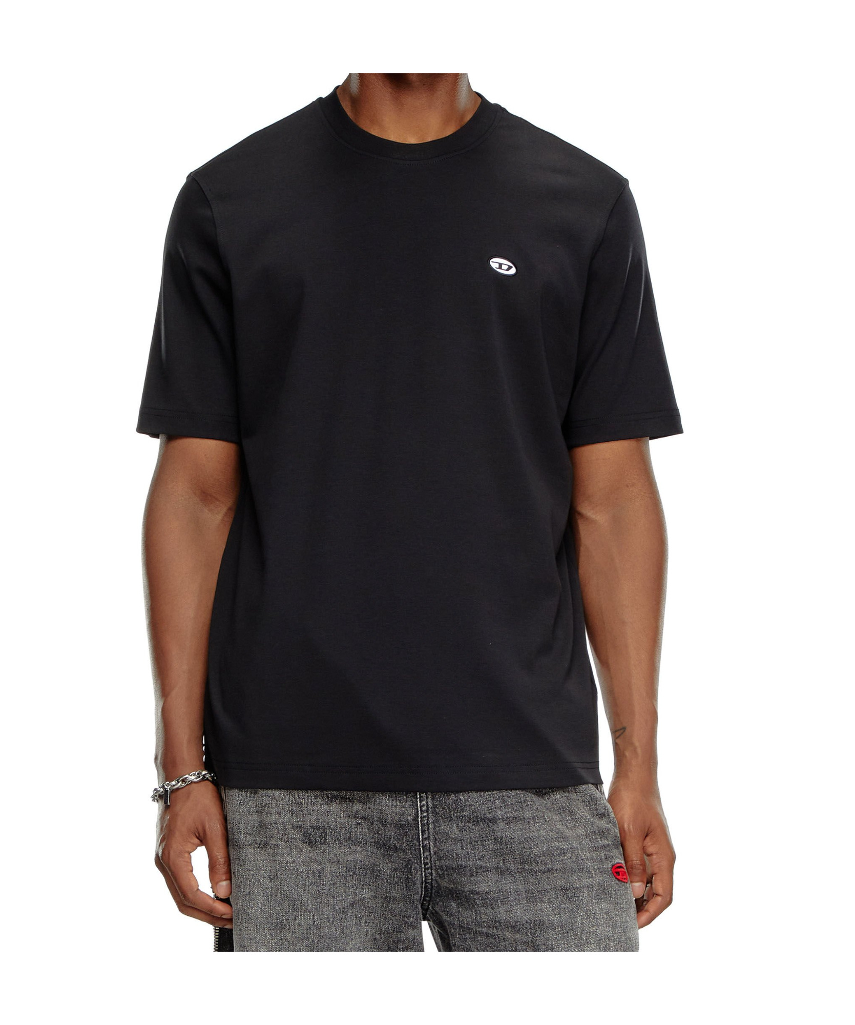 Shop Diesel T-adjust-doval-pj T-shirt In Black