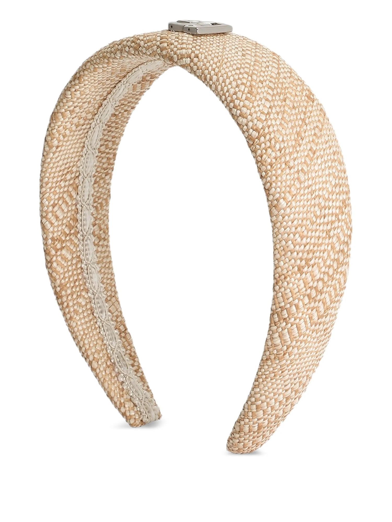 Dolce & Gabbana Logo-appliqué Headband In Brown