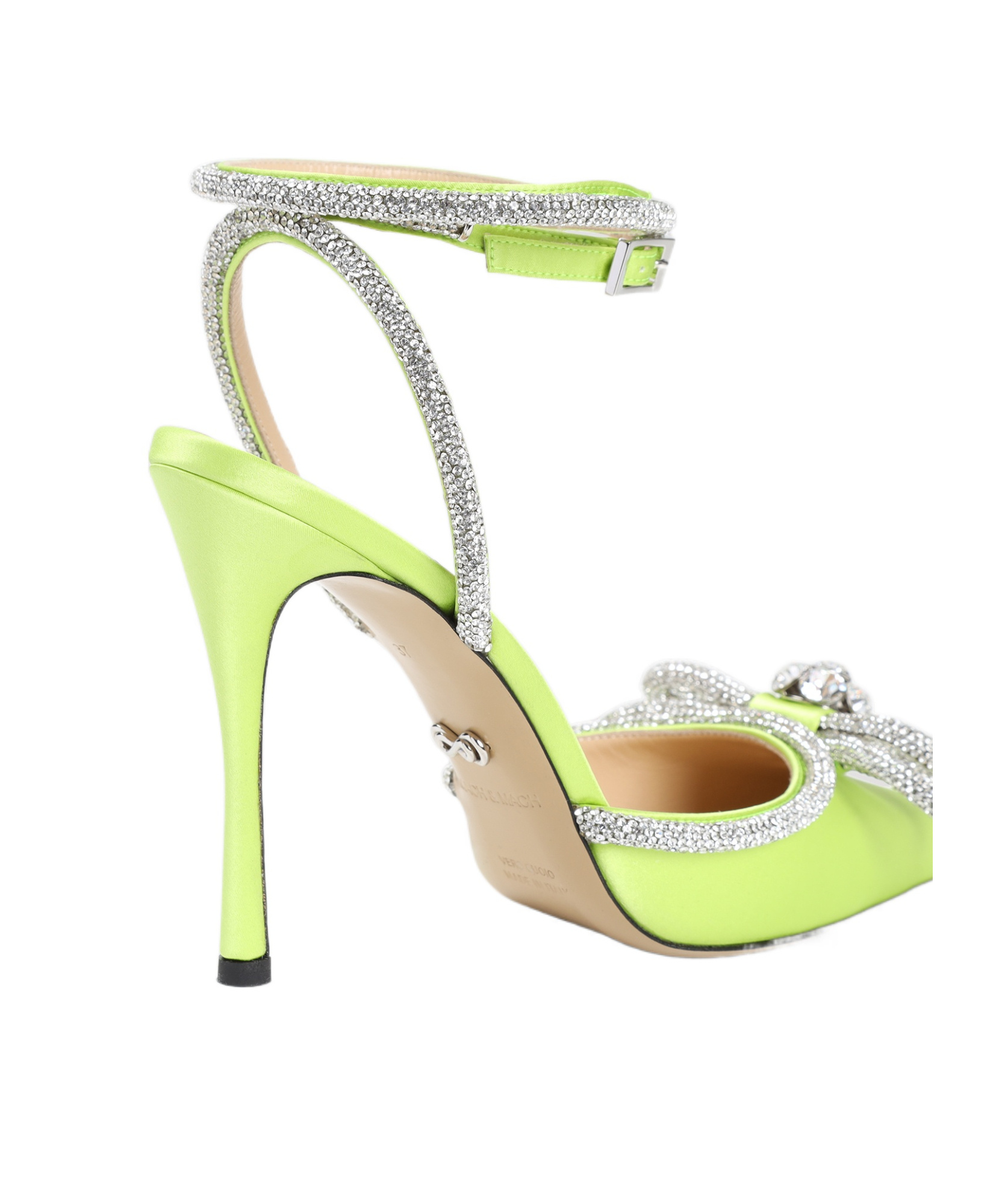 Machmach Double Bow High-heeled Sandals In Green