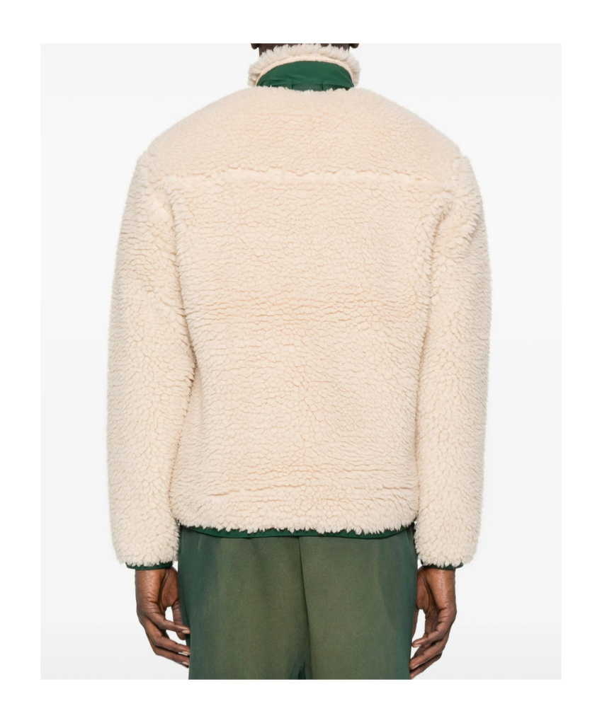 Polo Ralph Lauren Zip-up Fleece Jacket With Pockets In Neutral