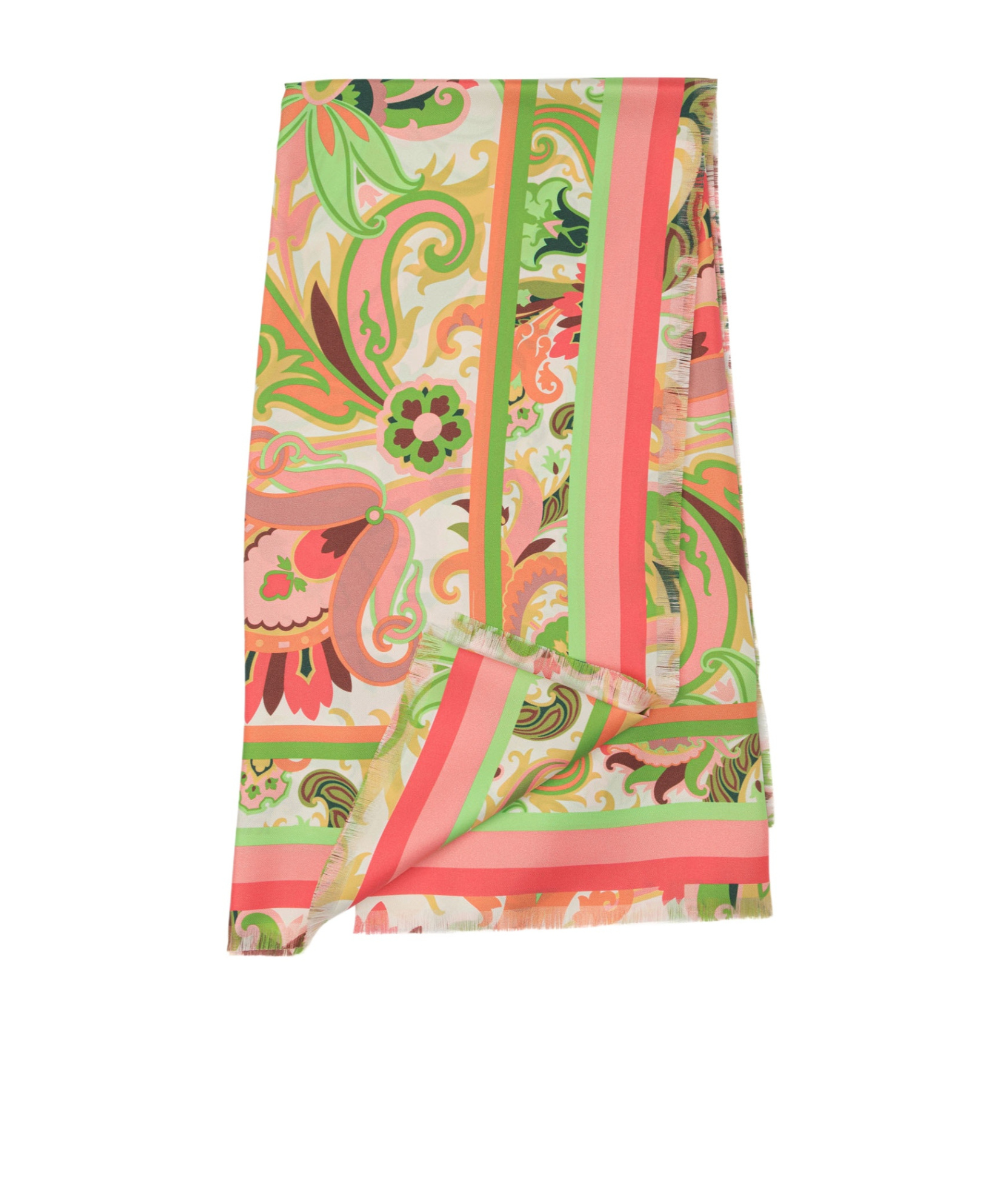 Etro Floral Frayed Scarves With Delicate Edges