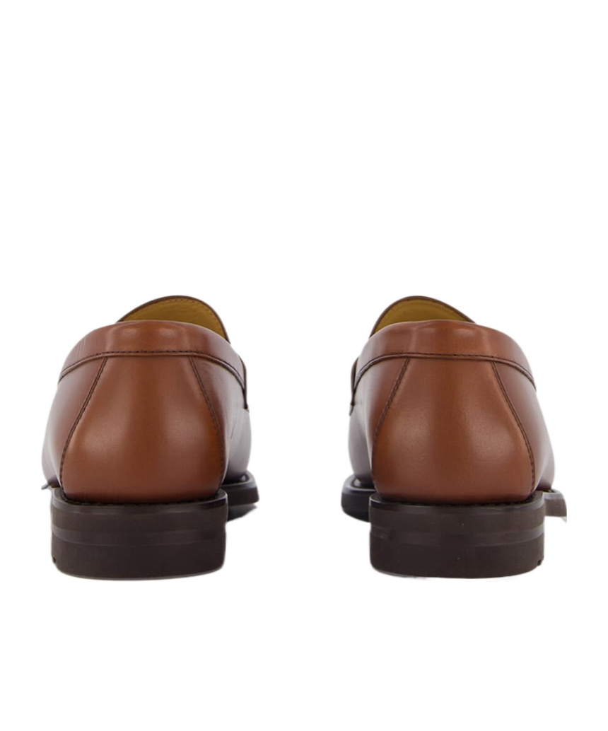 Brunello Cucinelli Round Head Loafer Shoes In Brown