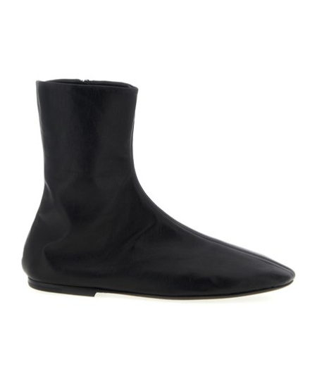 Dries Van Noten Women Leather Ankle Boots In Black