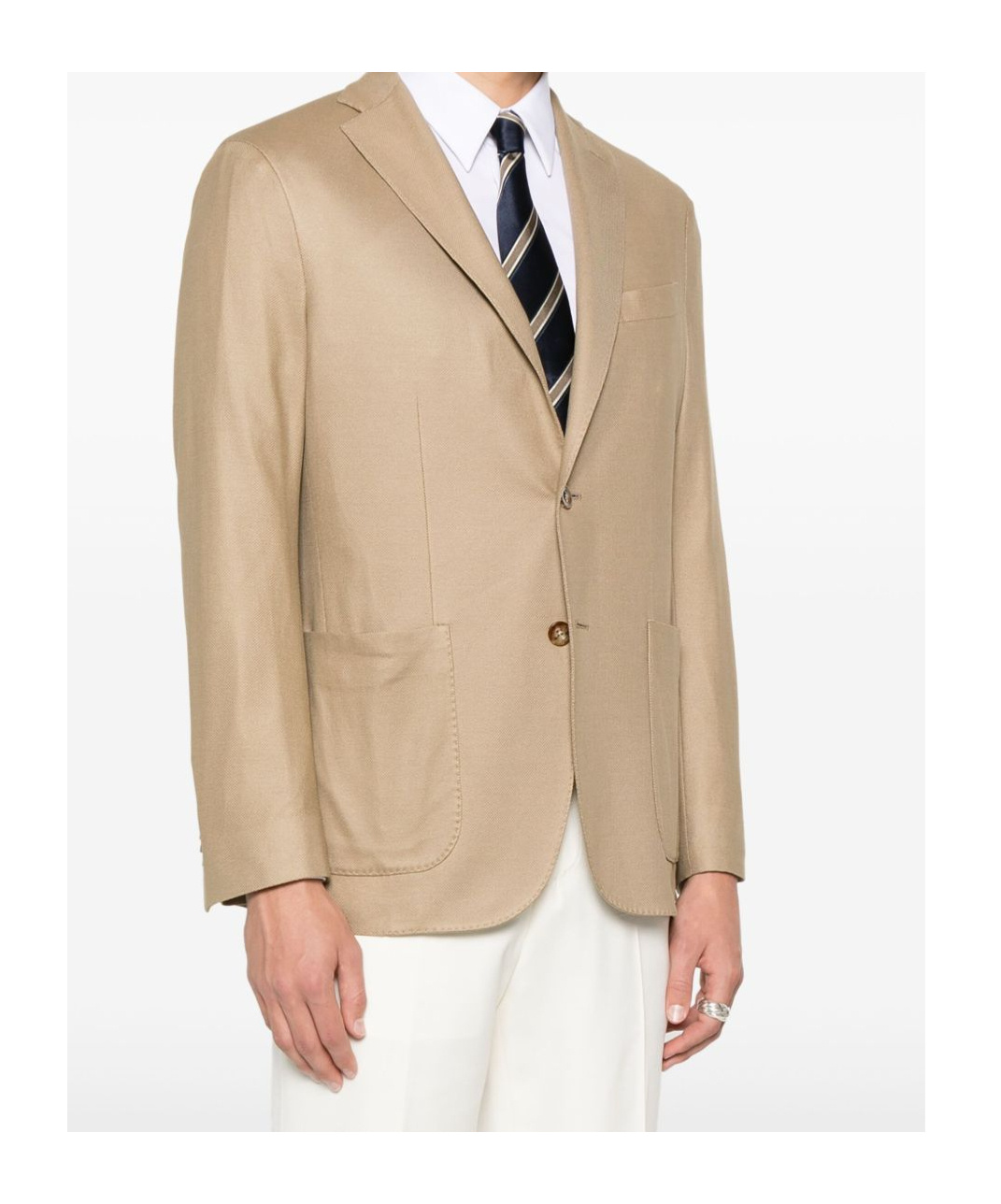 Boglioli Light Brown Cotton Blazer In Nude