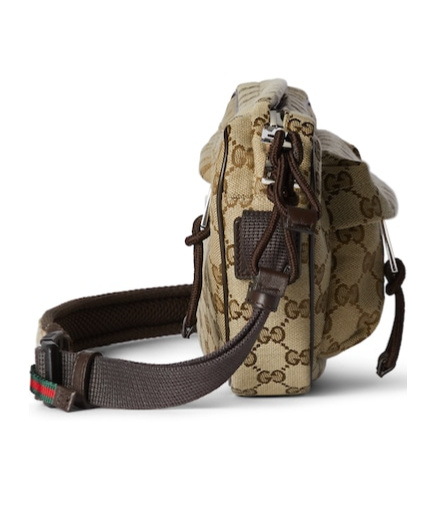 Gucci Men's Small Crossbody Gg Bag In Nude