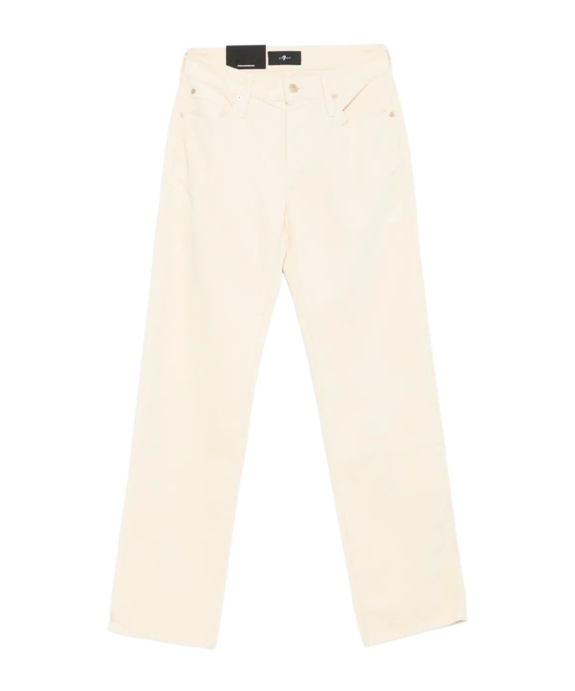 7 For All Mankind Calie Straight Leg Corduroy Pants Clothing In Black