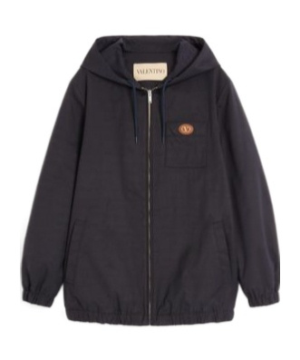 Valentino Garavani Nylon Hooded Jacket With Drawstring
