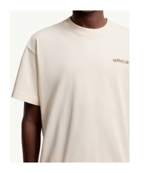 Moncler X Gilga Farm By Donald Glover Logo Patch T-shirt In Neutral