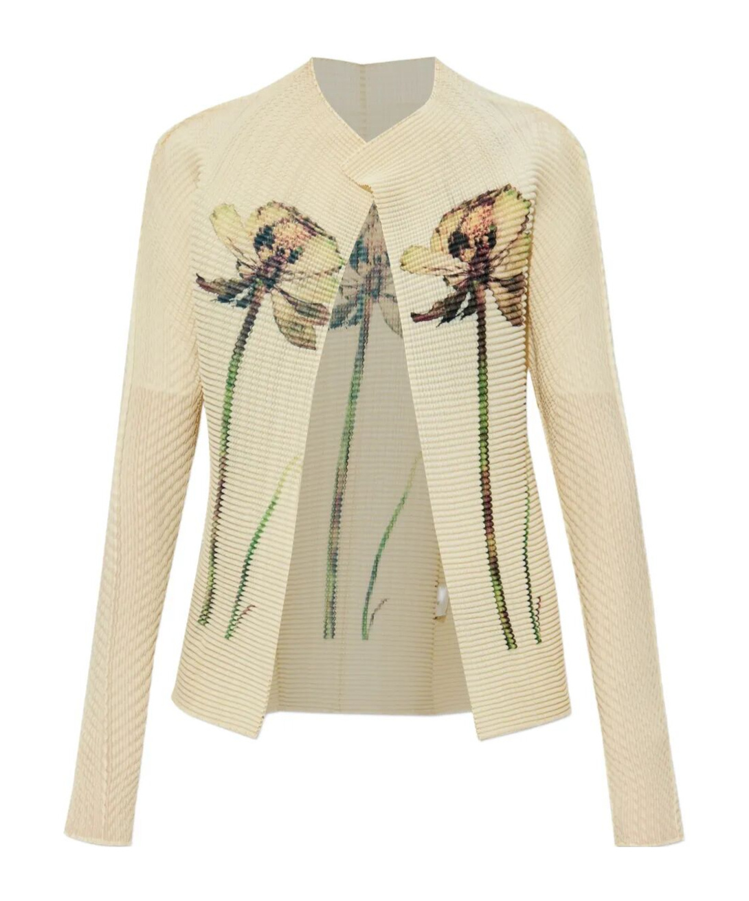 Issey Miyake Pressed Flora Pleats Top Shirt Clothing In Yellow