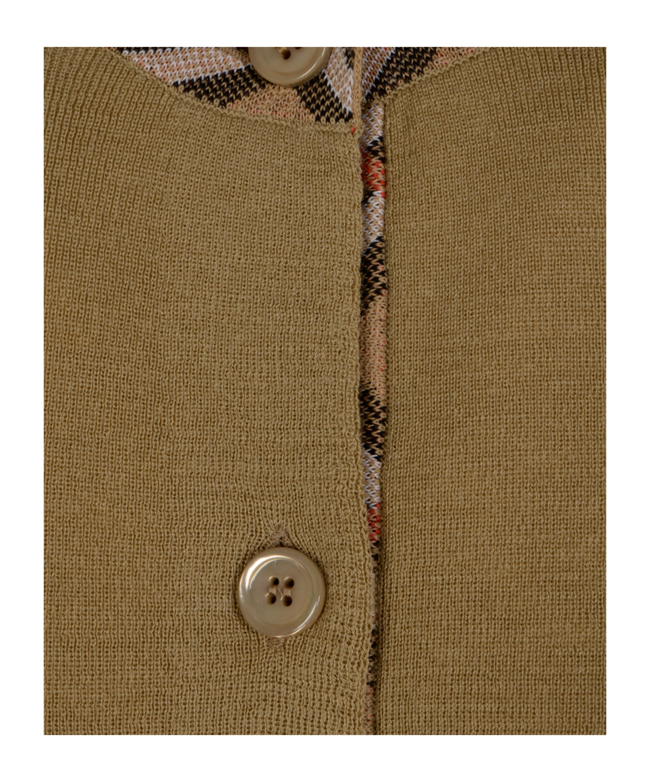 Burberry Long-sleeved Knitted Cardigan In Green