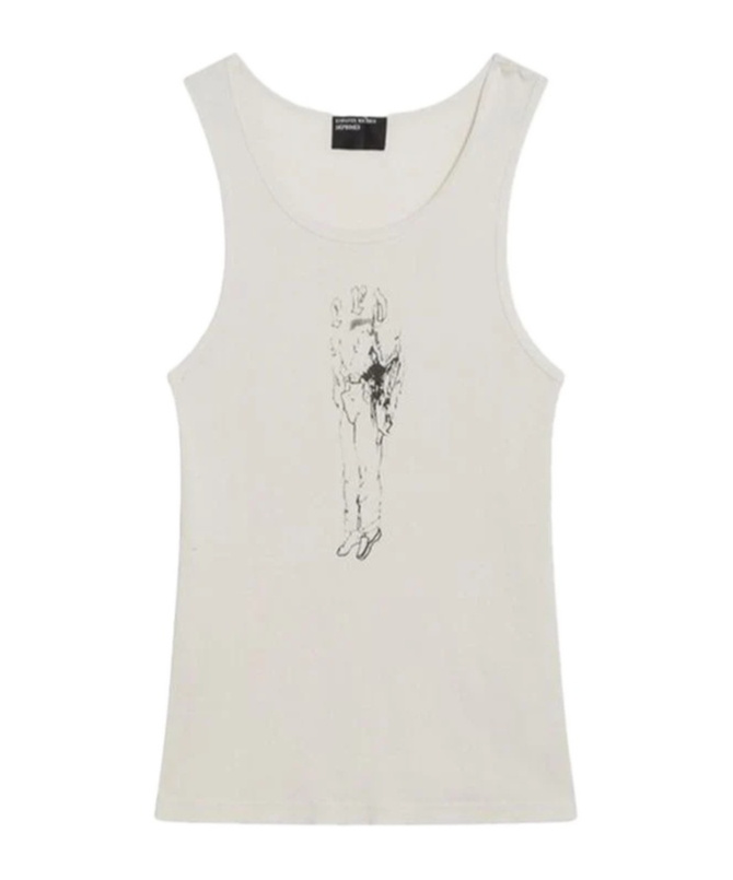 Enfants Riches Deprimes Bad Professor White Vintage-effect Tank Top In Neutral
