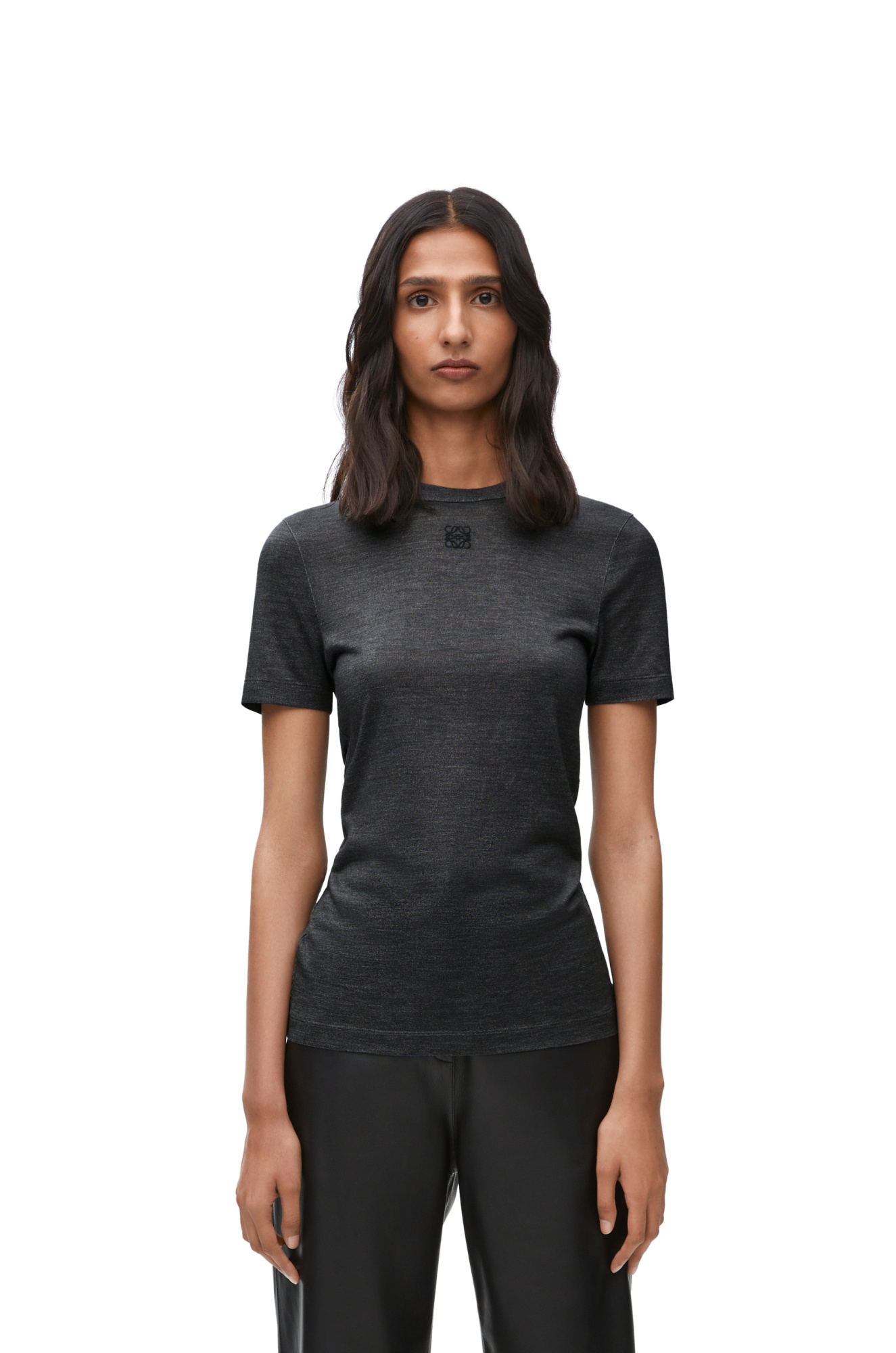 Loewe Knot V-back T-shirt In Gray