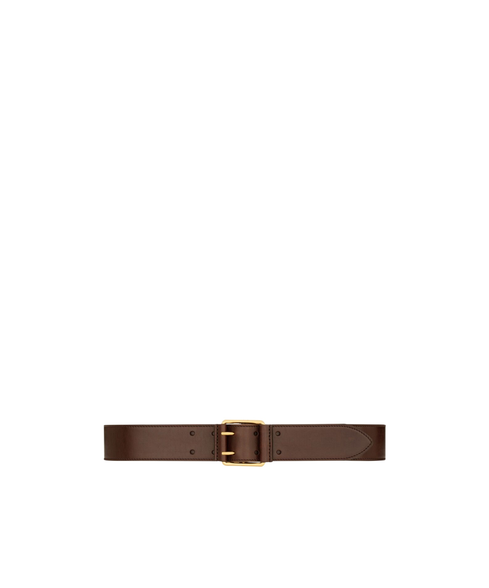 Saint Laurent Motorcycle Belt In Leather In Brown