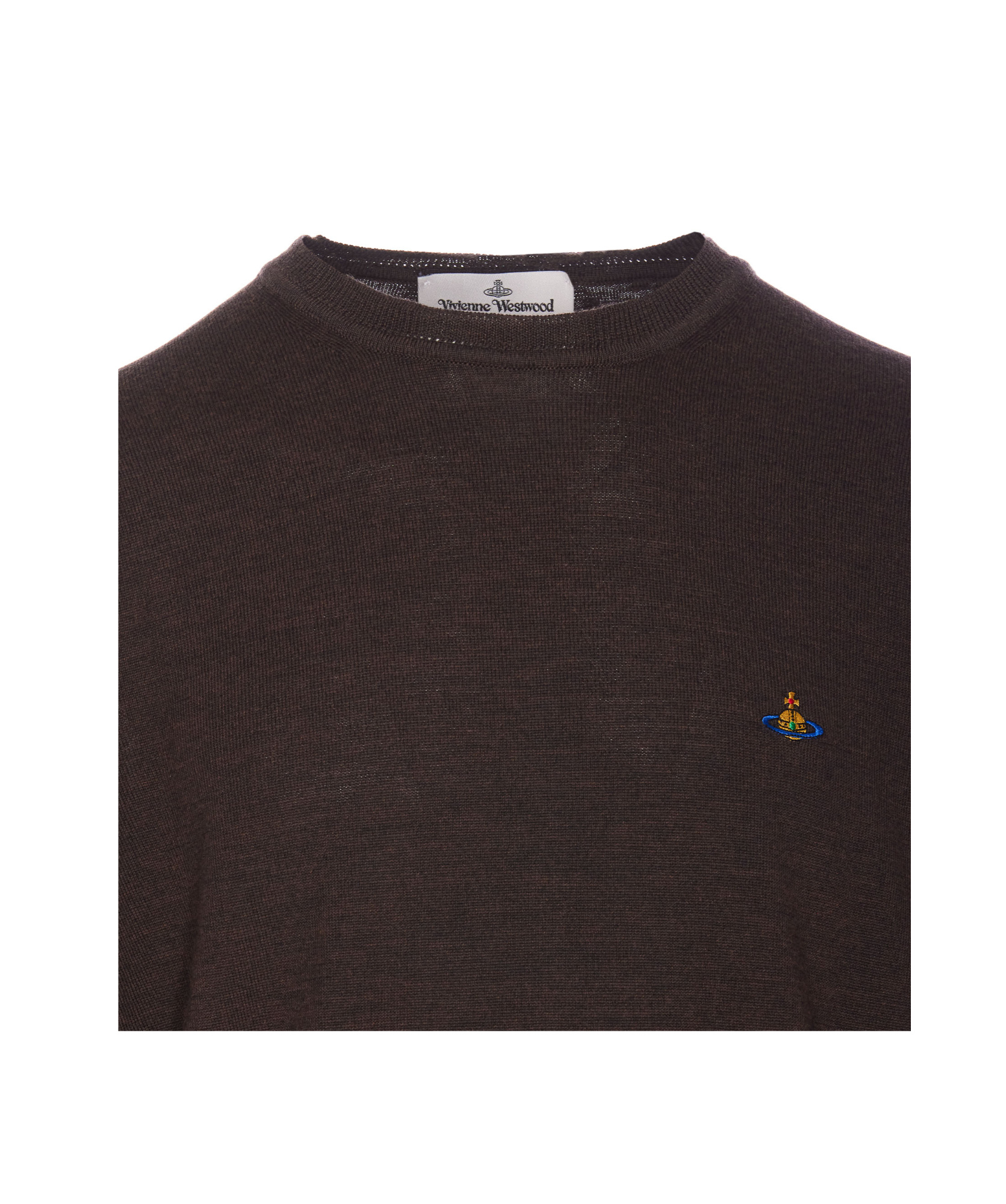 Vivienne Westwood Crewneck Sweater With Ribbed Cuffs And Hem In Black