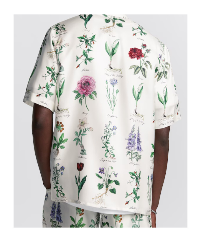Dior Single-breasted Short-sleeved Shirt In White