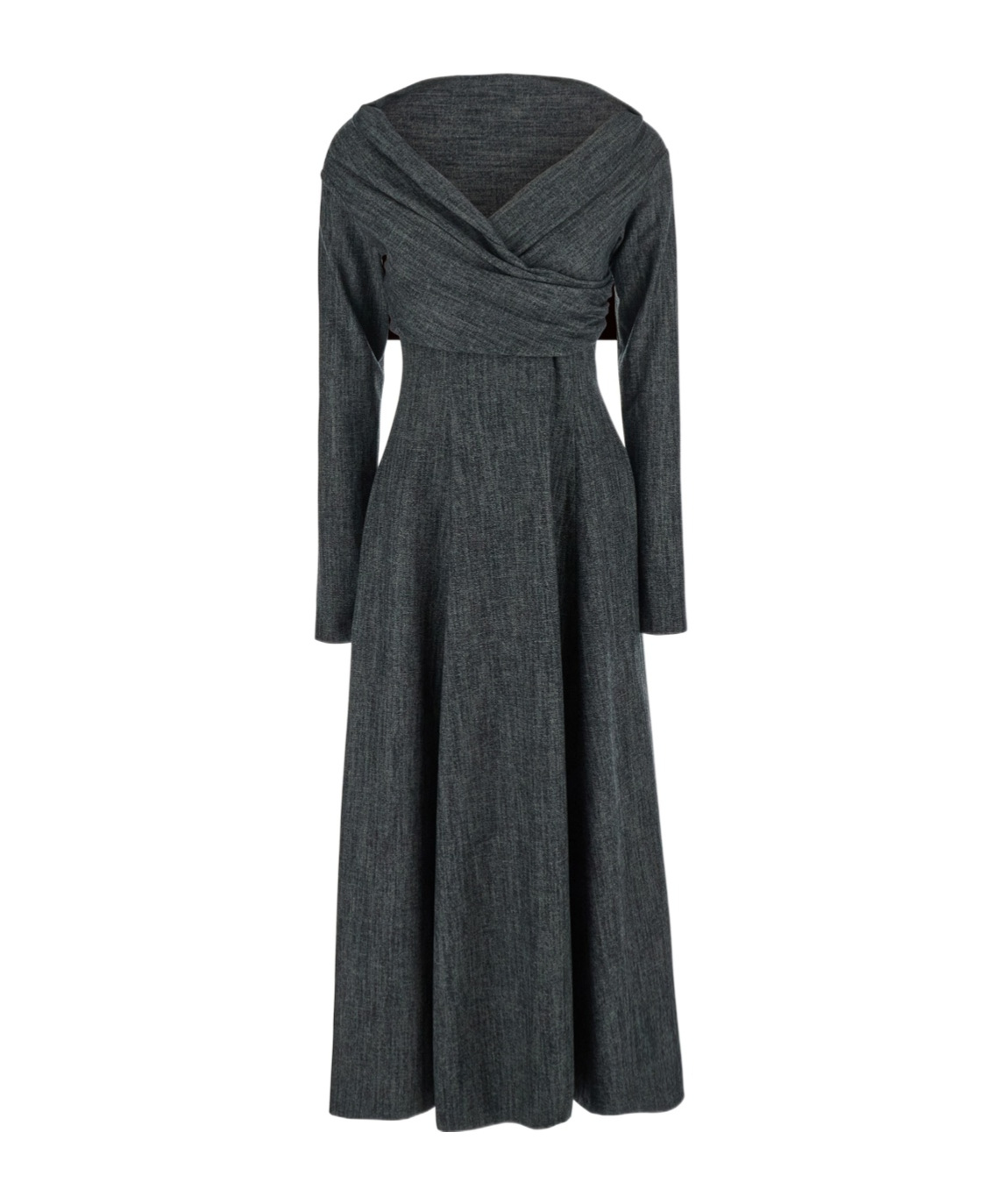 Alberta Ferretti Off-shoulder Wrap Maxi Dress In Multi