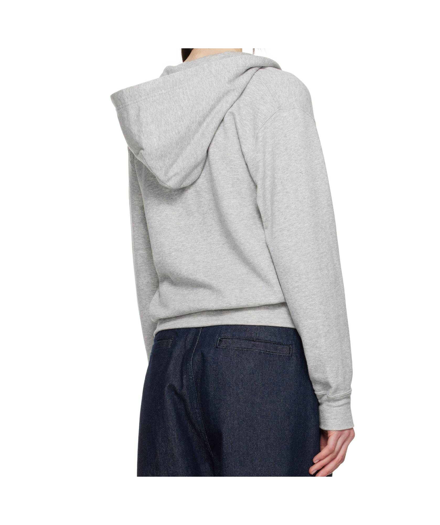 Shop Comme Des Garçons Play Small Heart Hoodie In Grey