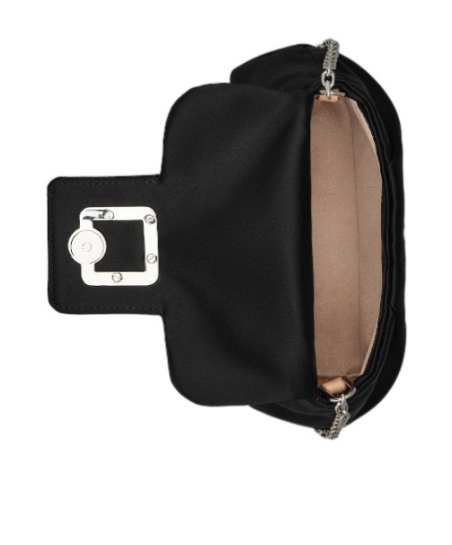 Roger Vivier Embellished Foldover Top Crossbody Bag In Black