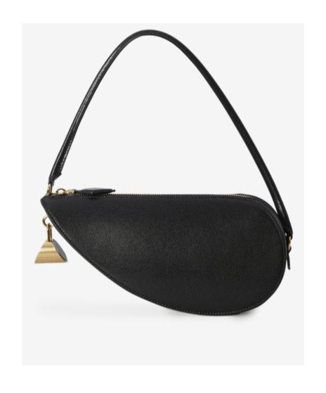 Alaïa Leather Le Demi-coeur Shoulder Bag In Black
