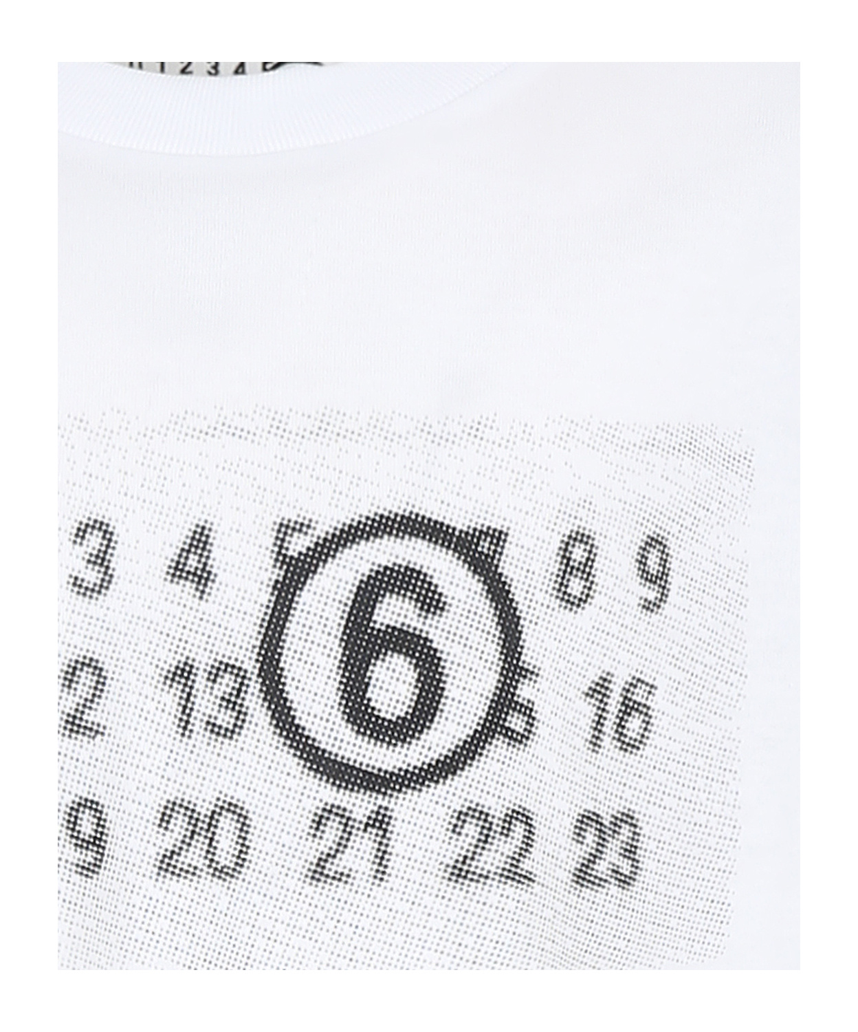 Mm6 Maison Margiela T-shirt Mit Nummern-print In White