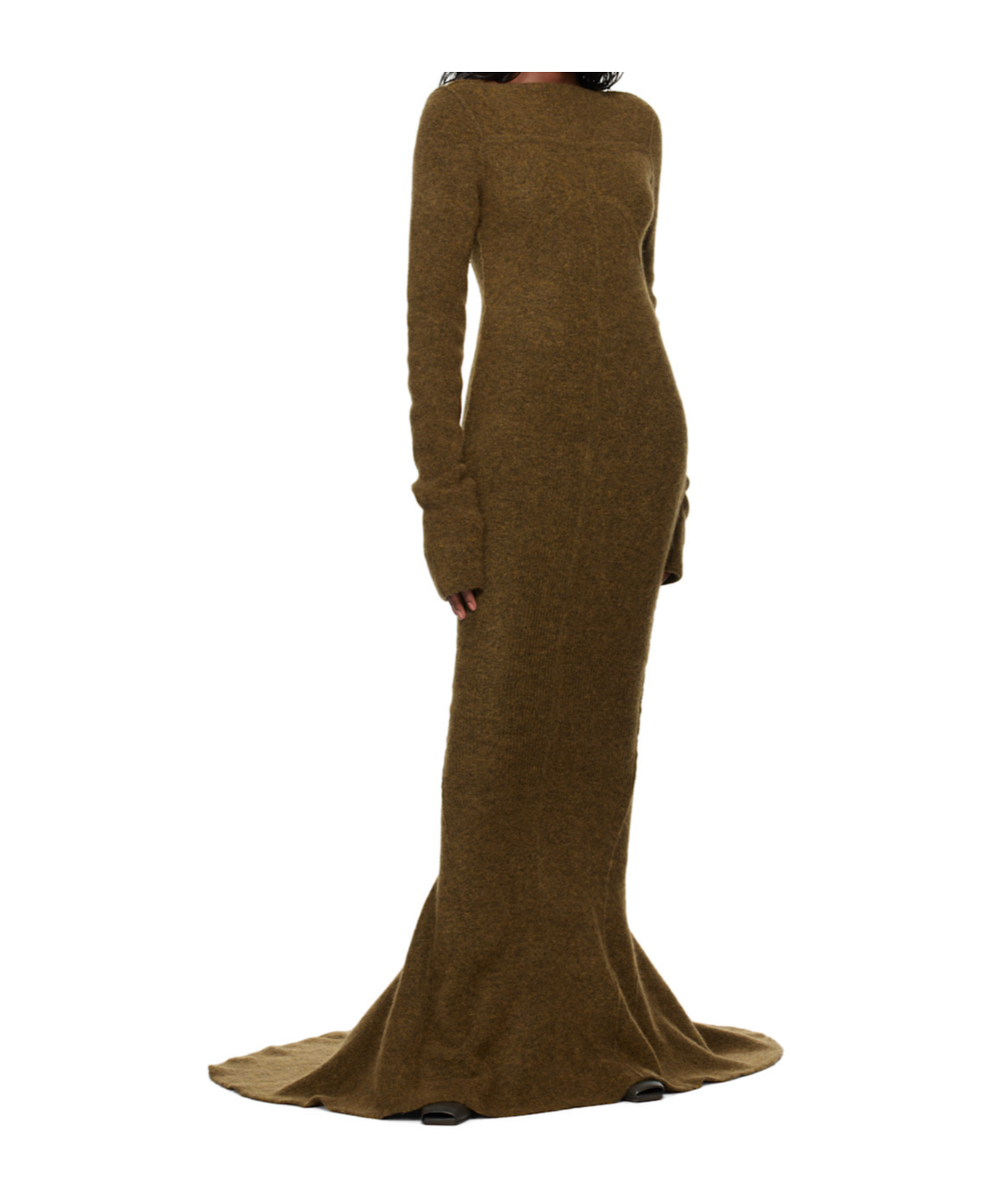 Rick Owens Luna Gown In Brown