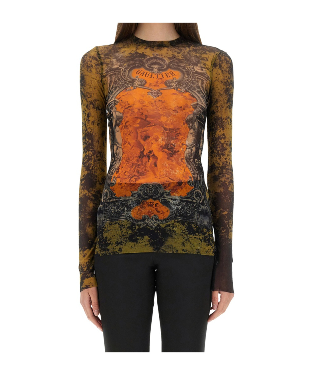 Shop Jean Paul Gaultier The Khaki Médaillon Top