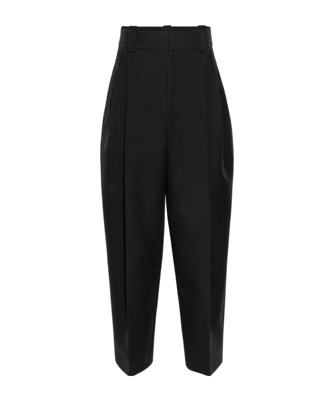 Jacquemus Curved Pleated Trousers In Black