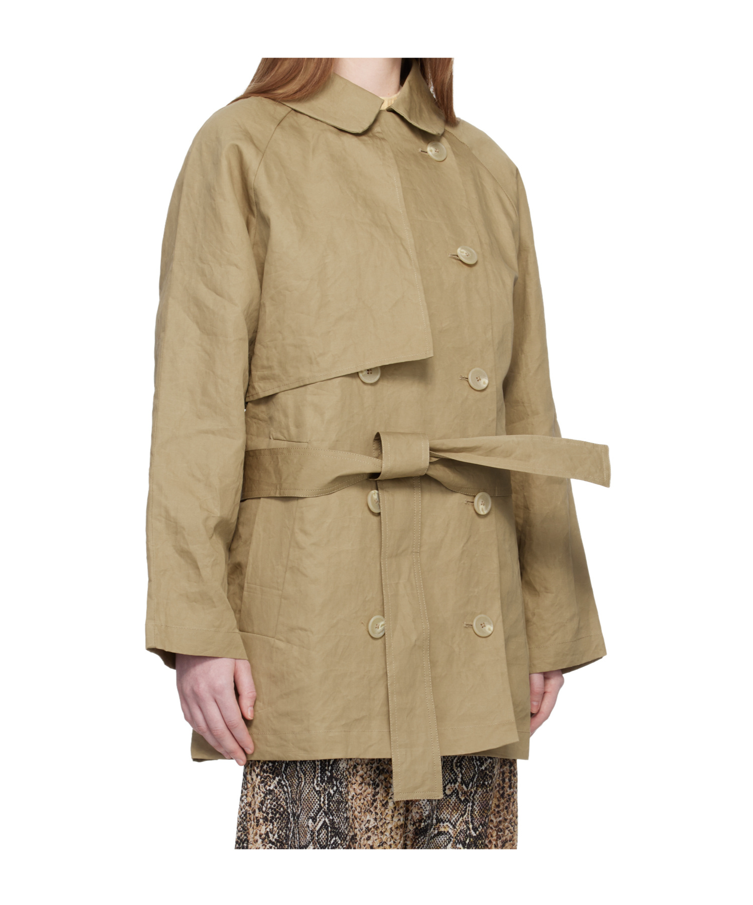 Baserange Clavo Trench Coat In Brown