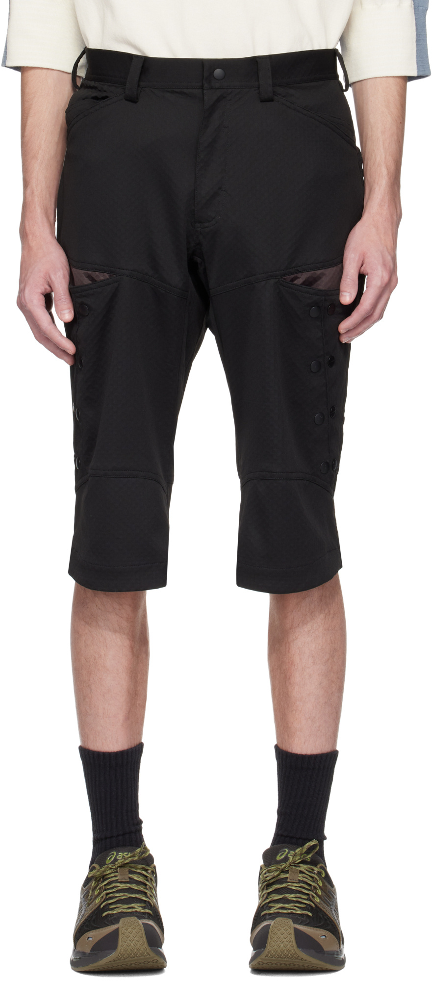 Kiko Kostadinov Inex Snap Shorts In Black/brown