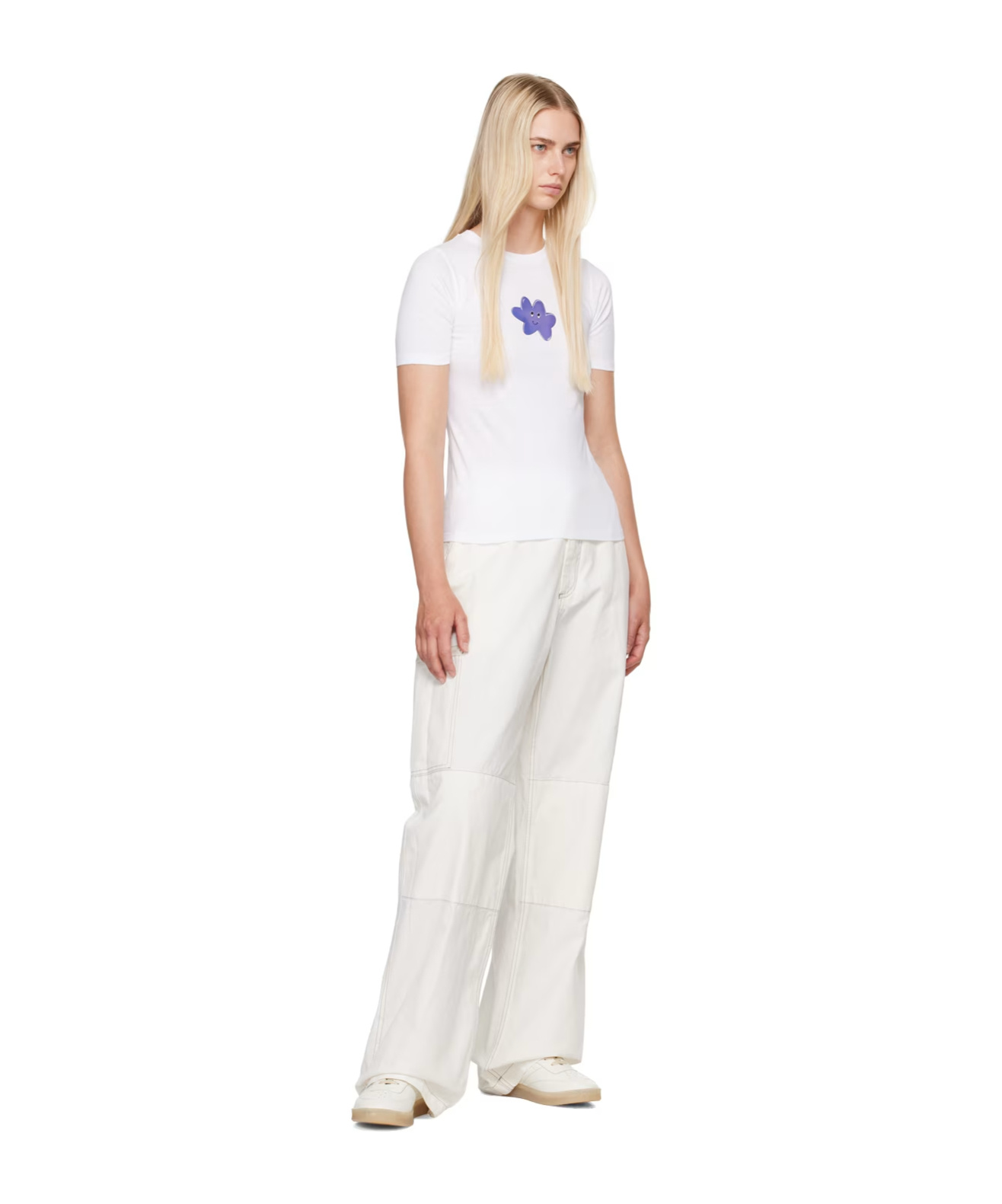 Mm6 Maison Margiela White Graphic T-shirt In White