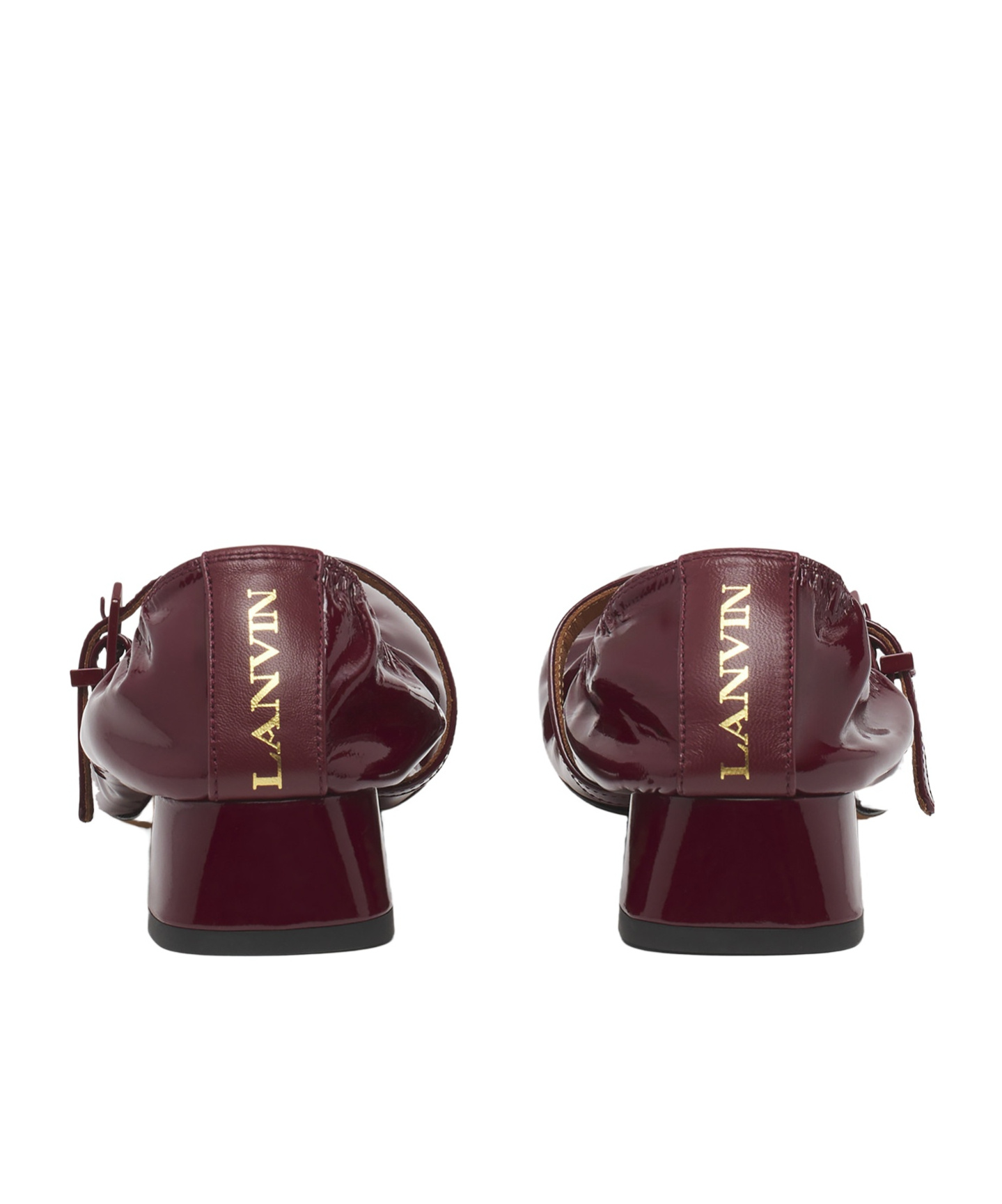 Lanvin Mary Jane À Talons En Cuir Brillant Pour Femme In Red