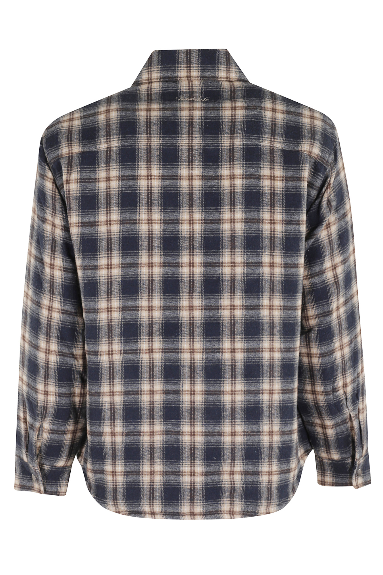 Dunst Unisex Quilted Check Flannel Shirt In Black