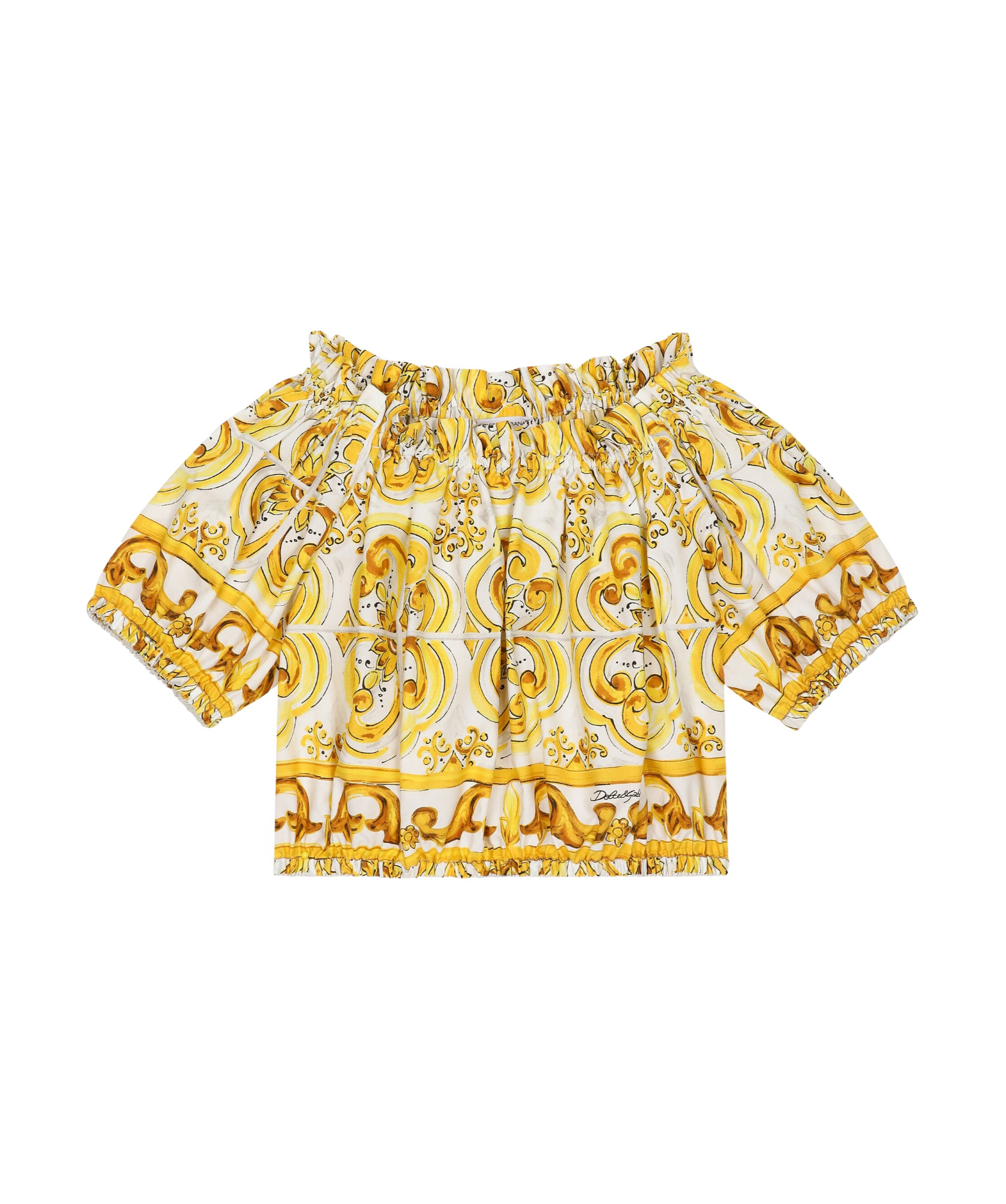 Dolce & Gabbana Poplin Blouse In Multicolor
