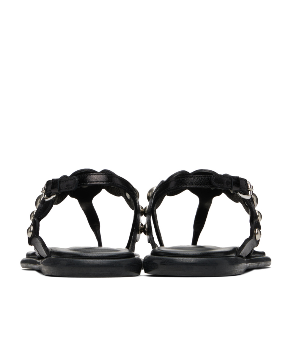 Isabel Marant Black Nya Flat Sandals In Black