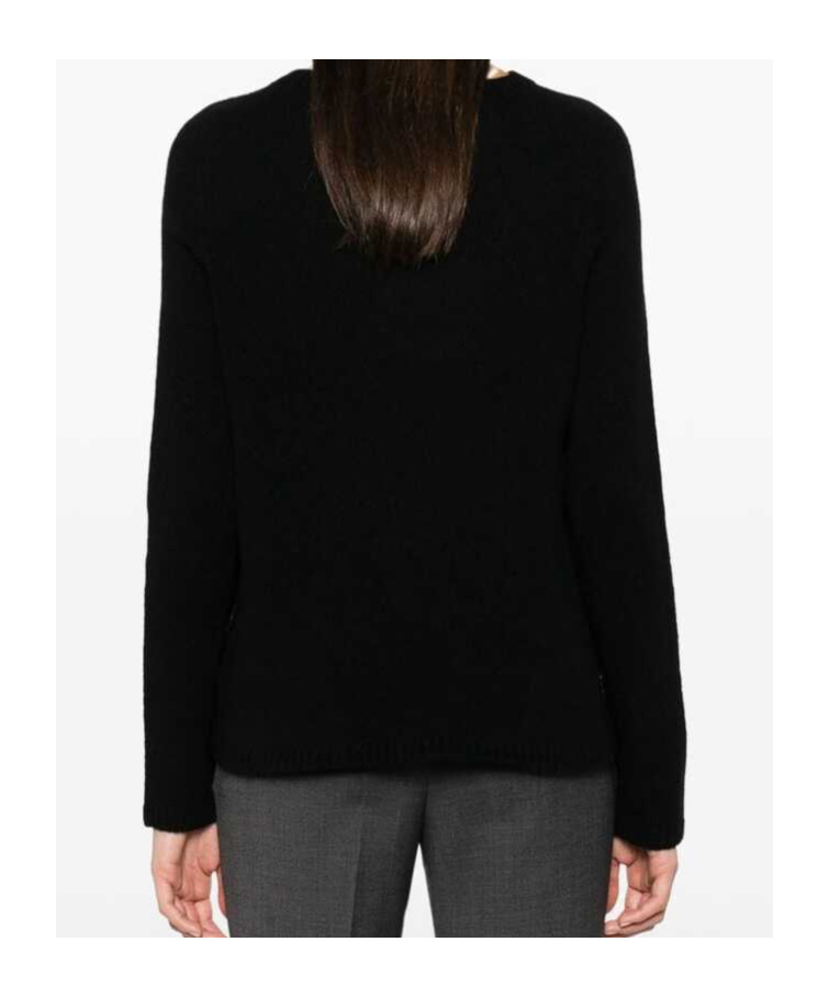 Max Mara Long-sleeved Sweater In Black