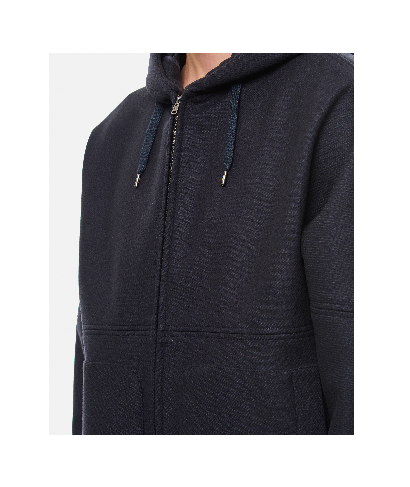 Herno Logo-patch Hooded Jacket In Black