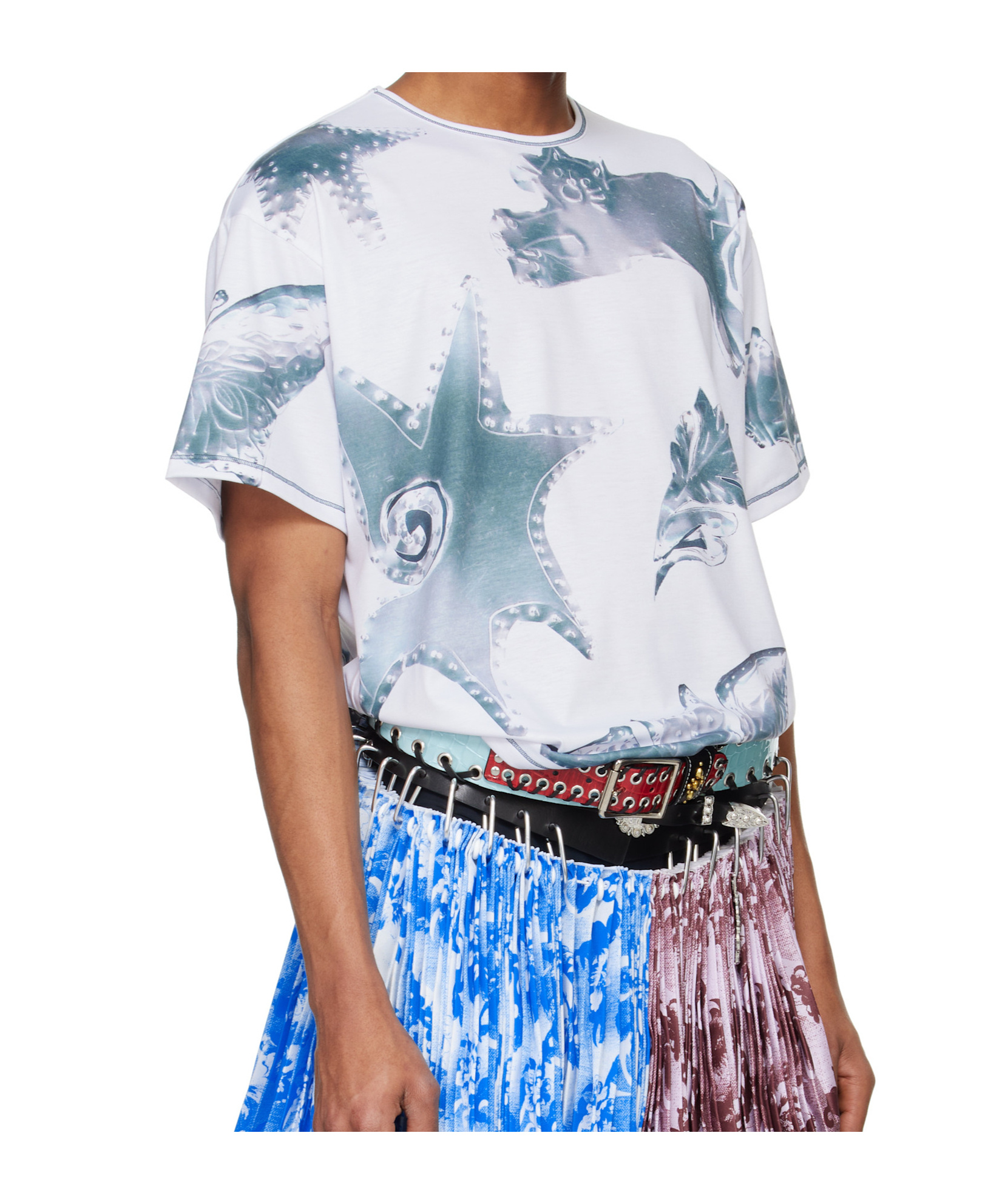 Chopova Lowena Zoom Spur Oversized Short Sleeve T-shirt In Multicolor