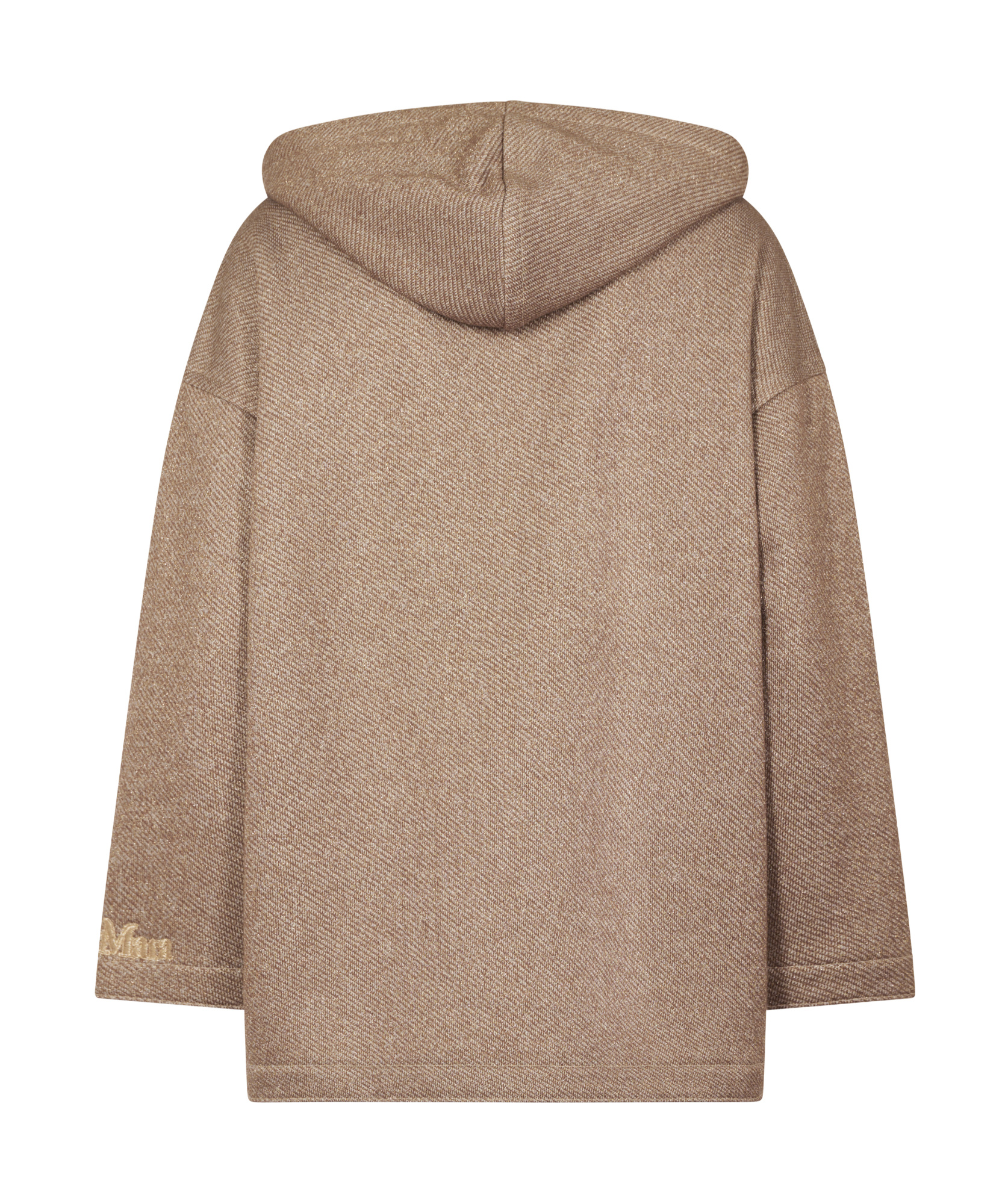 Max Mara Long-sleeved Hooded Hoodie In Nude