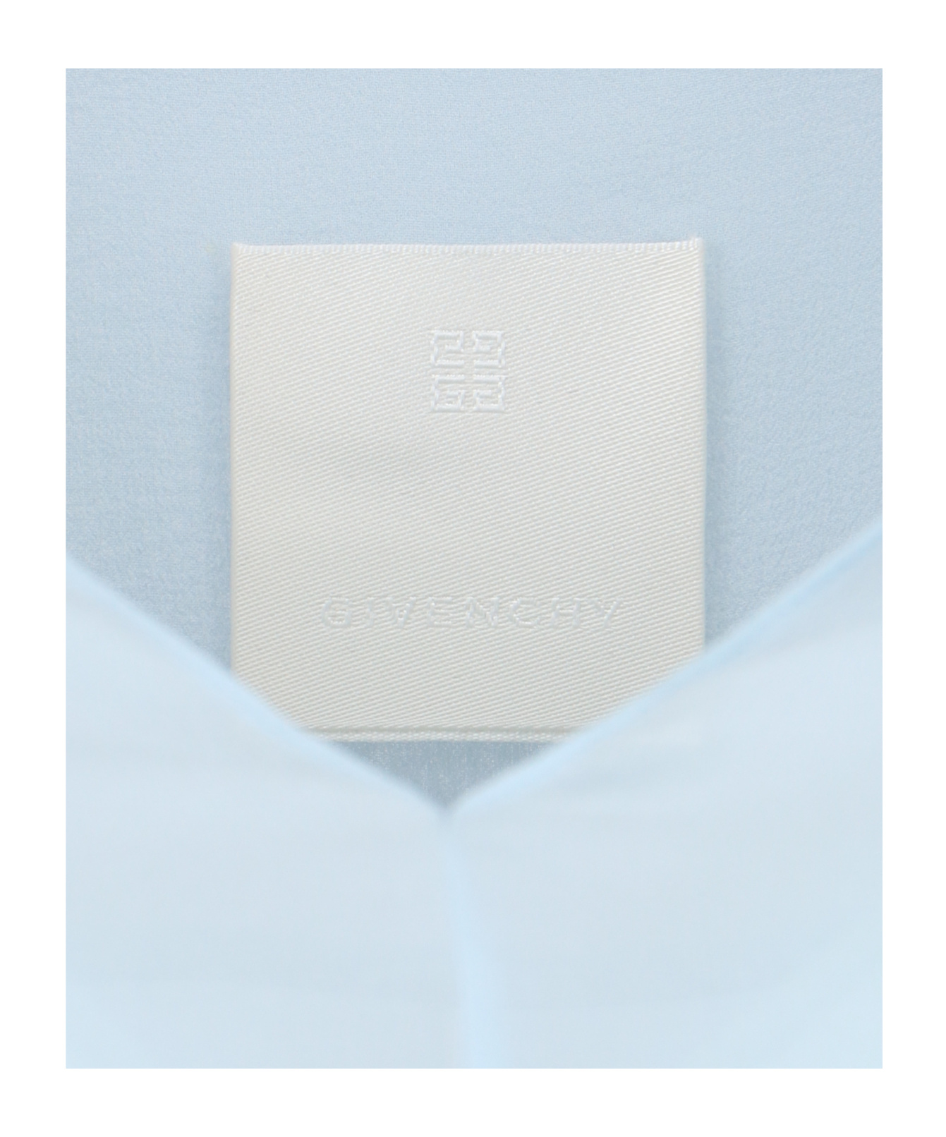 Givenchy Light Blue Silk Blouse With Back Slit In Blue